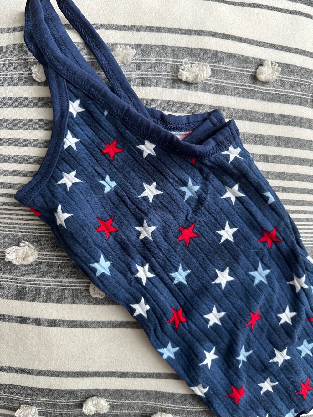 Old Navy Navy Star Tank Top - Red, White, Light Blue Stars